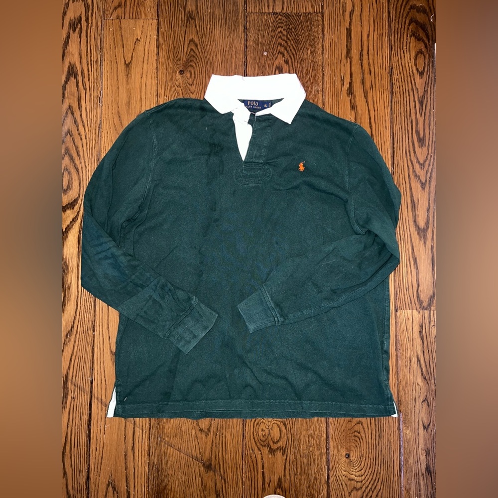 mens XL polo ralph lauren custom fit rugby in Irish/Ireland colorway